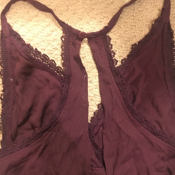 Burgundy LA Hearts Halter top Pacsun - Picture 4 of 5